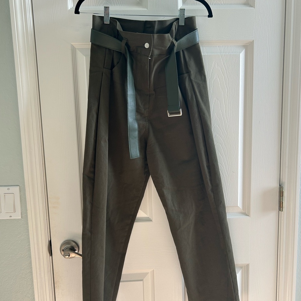 The Frankie Shop Olive Belted Trousers (beside_you) – Size S